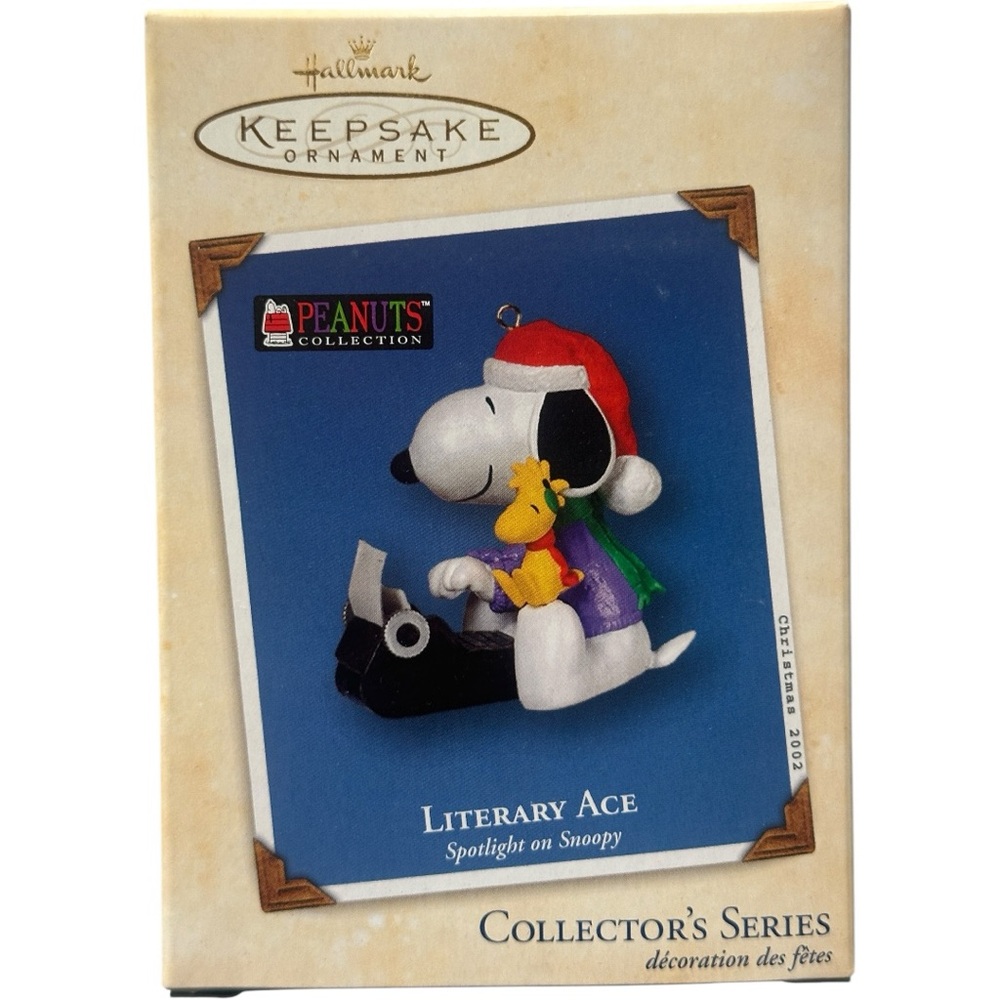 Hallmark Blue Literary Ace Ornament Box